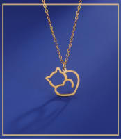 Collar Colgante De Gato Lindo Skyrim Para Mujeres Y Niñas Cadena De Metal Inoxidable Moda Joyería Regalo Amigo Color Frío - details 10