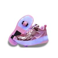 Zapatos de patín de 2 ruedas para mujer, zapatos de tendencia para niña con LED retráctil, zapatillas informales de doble propósito con ruedas - details 1