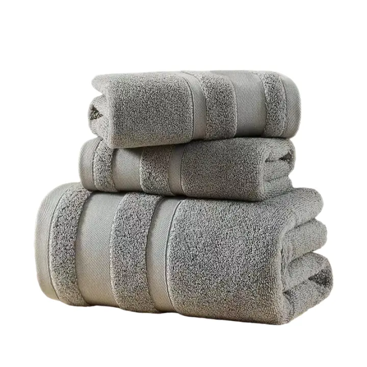 Juego de Toallas de 3 Piezas, 100% algodón,Antibacteriano, Desodorante,Suave y absorbente - 1