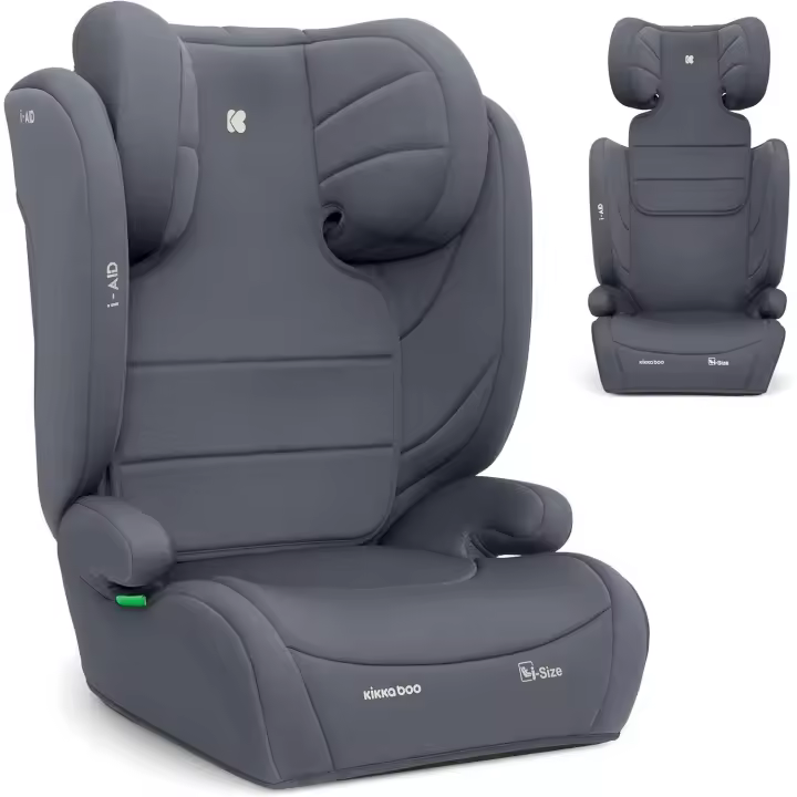Silla Coche Grupo 3 (15-36 kg, 100-150 cm) Silla para Niño sin ISOFIX, i-Size, de 3,5 a 12 Años, 13 Posiciones Reposacabezas, Gris - 1