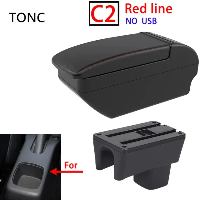 Caja de almacenamiento para Reposabrazos de consola central, portavasos y piezas de coche USB, para Suzuki Swift 2005-2023 - 1