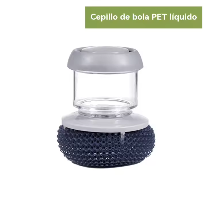 Cepillo de Limpieza Automático para Platos Mango Largo Limpieza de Ollas y Panes - 1