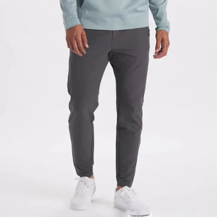 Pantalones informales de seda de hielo para hombre, finos, europeos, sencillos, lisos y elásticos, verano 2025 - 1