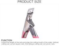 Tijeras de Manicura KADS en Rosa para Arte de Uñas Cortador de Borde en Acero Inoxidable Herramienta de Manicura para Punta de Uñas Falsas - details 2