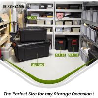 Caja de almacenamiento de plástico grande Caja de garaje de 60 l Lote de 3 SIA-60 Negro Apilable - details 11