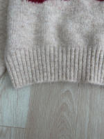 Suéter Rou combinado con lazo gris, ropa suave para mujer - details 9