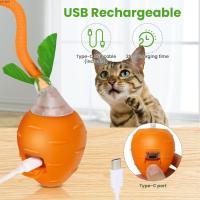Juguetes Interactivos para Gatos en Interiores: Cargable por USB y Activado por Movimiento Juguete Eléctrico para Gatos con Simulación de Ave Cantando - details 5