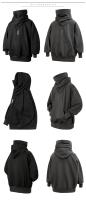 Sudadera de cuello alto bordada para hombre, sudaderas con capucha de Ninja japonés, ropa de calle con bolsillo de lana de Hip Hop, Sudadera con capucha Y2K de gran tamaño - details 1