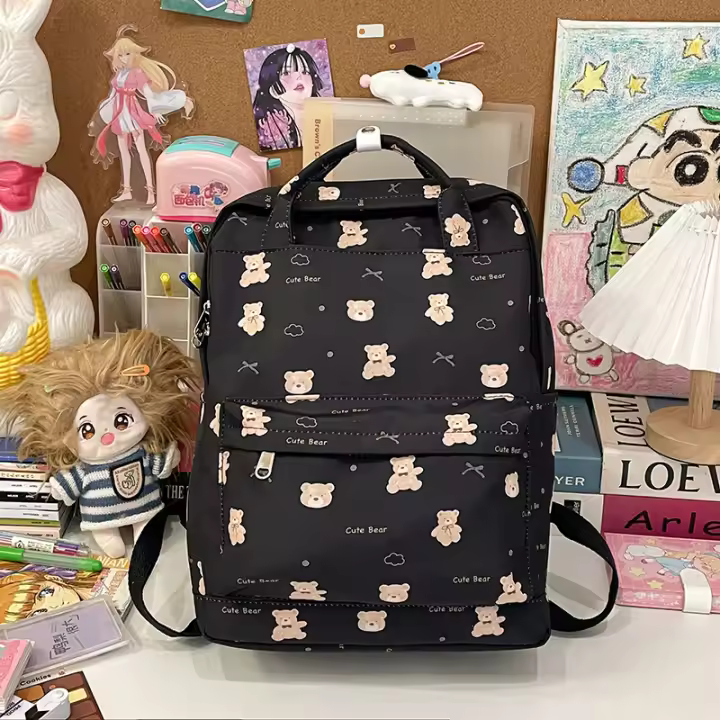 estudiante, mochila, gran capacidad, lindo, oso, bolso, mochila, niña, clase, mochila - 1