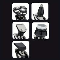 Afeitadora Eléctrica Recargable Limpieza Completa del Cuerpo, Aparador de Nariz y Barbilla, Cepillo de Limpieza Facial Para Hombres - details 3
