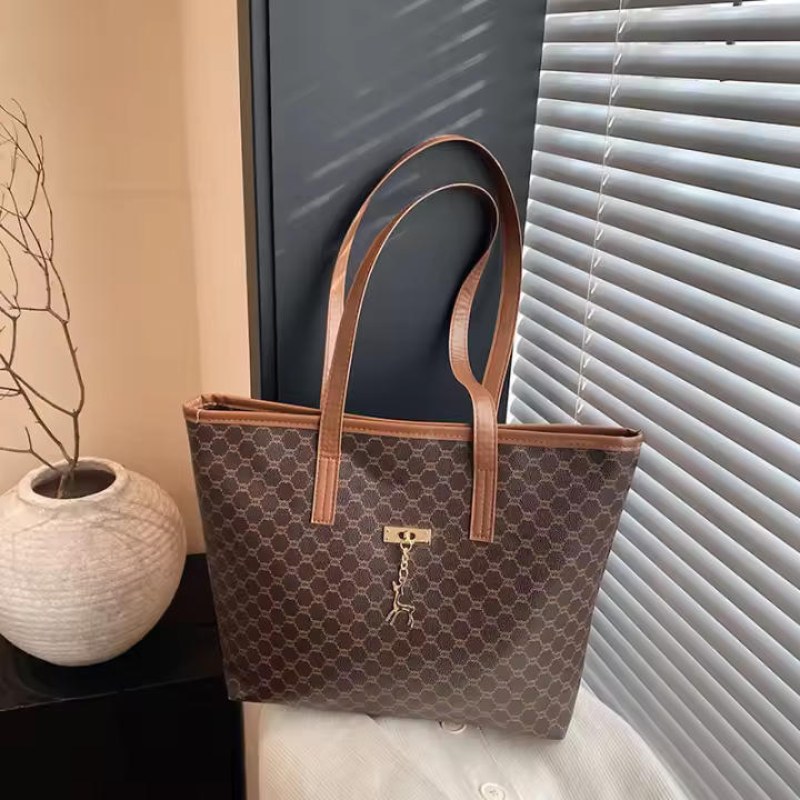 Bolso de Mano Retro Contraste de Gran Capacidad 2025 Bolso de Viaje para Mujeres con Forro de Poliéster y Exterior de Nylon - 1