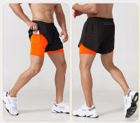 Pantalones Deportivos de Spandex Poliéster 2 en 1 para Correr Rápido y Almacenar el Teléfono - details 5