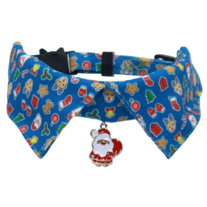 Lindo gatito collar de Navidad ajustable 18-28 cm/7,09-11,02 pulgadas gatito Navidad arco Collar más grueso cómodo - 1