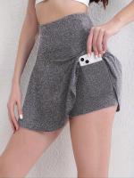 Faldas Deportivas De Un Solo Color Con Bolsillo, Faldas Activas De Golf, Running Y Tenis, Ropa Deportiva Para Mujer - details 0
