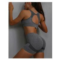 Traje de Yoga para mujer, ropa interior deportiva, chaleco, pantalones cortos para correr, conjunto de entrenamiento - details 11