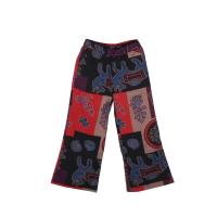 Pantalones de pierna ancha de estilo étnico para mujer, pantalones de Yoga Harem gitano Hippie tailandés bohemio con corte fruncido en la cintura - details 11