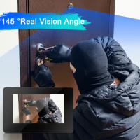 Cámara de Puerta Elecpow de 4.3 Pulgadas con Peephole Viewer 120° LCD 100W Pixels Inteligente para Exteriores Monitor de Huella Digital - details 1