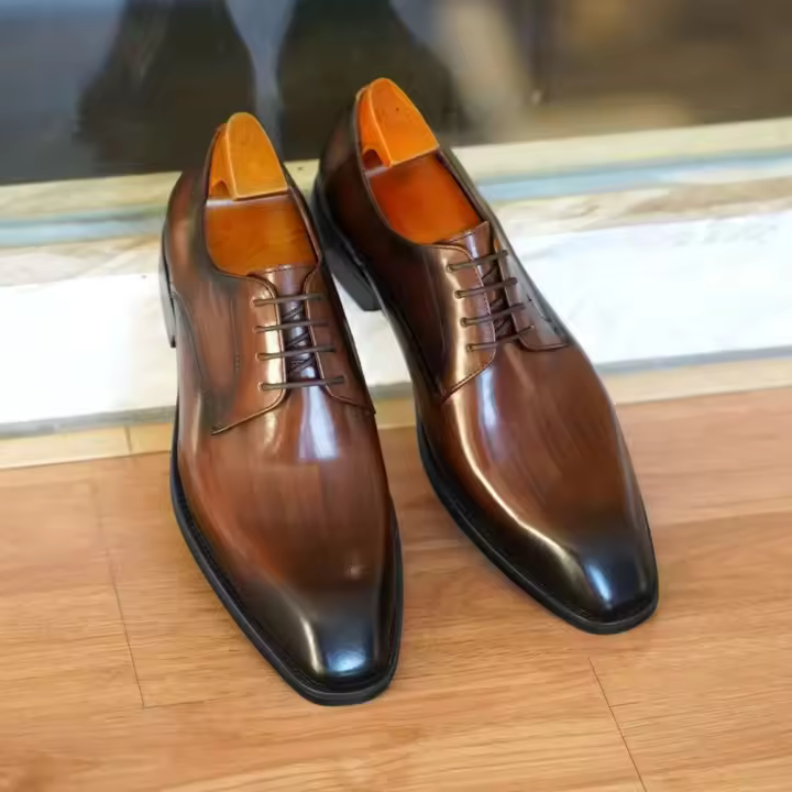 Zapatos formales Oxford de estilo Oxford para hombre, vestido de cuero Pu, moda de lujo, boda, novio, superventas, alta calidad - 1