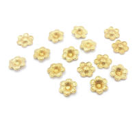 Tapas de cuentas de flores de latón de color no chapado, suministros de joyería Diy de alta calidad, collar, pendientes, accesorios para mujer - details 63
