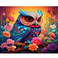 RUOPOTY-Cuadro de animales coloridos con números, pintura acrílica sobre lienzo, regalo personalizado, 40x50cm - details 0