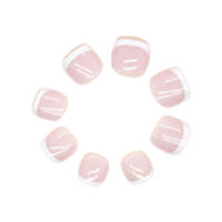 Uñas de los pies rosadas a presión blancas con borde suave e inofensivo para uso en espectáculos escénicos - details 2
