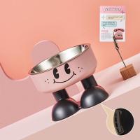 Cuenco de comida para gatos con dibujos animados, cuenco de alimentación antideslizante para mascotas de patas altas, alimentador de agua para cachorros de gran capacidad para el hogar, suministros para alimentador de gatos - details 7