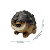 Figura de sapo pequeña y divertida creativa, artesanía de resina hecha a mano, estatua de rana de lluvia africana, escultura de Animal realista para regalo de amigos - details 0