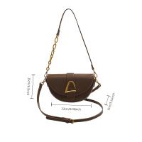 Bolso de sillín con textura Retro para mujer, novedad de verano 2024, bolso con cadena para axila, bandolera de hombro informal que combina con todo, moda - details 2