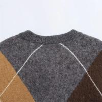 2024 otoño nuevo invierno mujer Casual moda Slim Fit versátil melocotón corazón cuello a cuadros suéter de manga larga - details 9