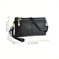 Bolso Bandolera de Lujo para Mujer con Bloqueo RFID - Correa de Hombro Ajustable, Cierre de Doble Cremallera, Bolso de Mano Azul Marino y Negro con Herrajes Dorados para Uso Diario y Formal, Bolso Bandolera - details 0