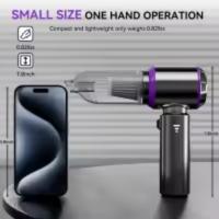 Aspirador de Mano, 18000PA Aspirador Coche Potente, 3 en 1 Mini Aspiradora de Mano Sin Cable Portátil con 2 Filtro HEPA para Coche, Hogar, Oficina - details 0