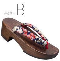 sh tradicional, zuecos Geta de madera, chanclas, sandalias al aire libre, anime japonés oriental floral, cosplay, paulownia mujer - details 5