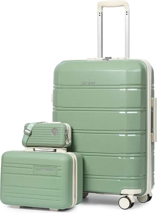 Joyway Juego de Maletas 3 Piezas, Maleta de Cabina Rígida ABS+PP de 20'', Ultraligera con Ruedas Multiángulo Spinner, Cerradura TSA, Incluye Neceser y Bandolera - 1