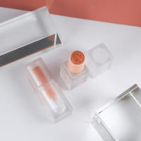DIY 12,1mm cristal acrílico mate cosméticos contenedores recargables tubo de bálsamo labial tubo de lápiz labial cuadrado botellas de lápiz labial vacías - details 5