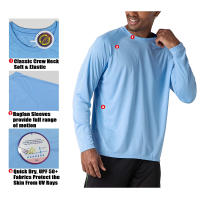 MAGCOMSEN UPF 50+ camiseta de manga larga para hombre con protección solar UV camiseta de playa verano de secado rápido - details 10