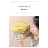 Bolsa De Maquillaje Grande Y Resistente Al Agua Con Capa Templada Bolsa De Lavado Portátil Para Almacenamiento De Cosméticos Bolsa De Viaje - details 7