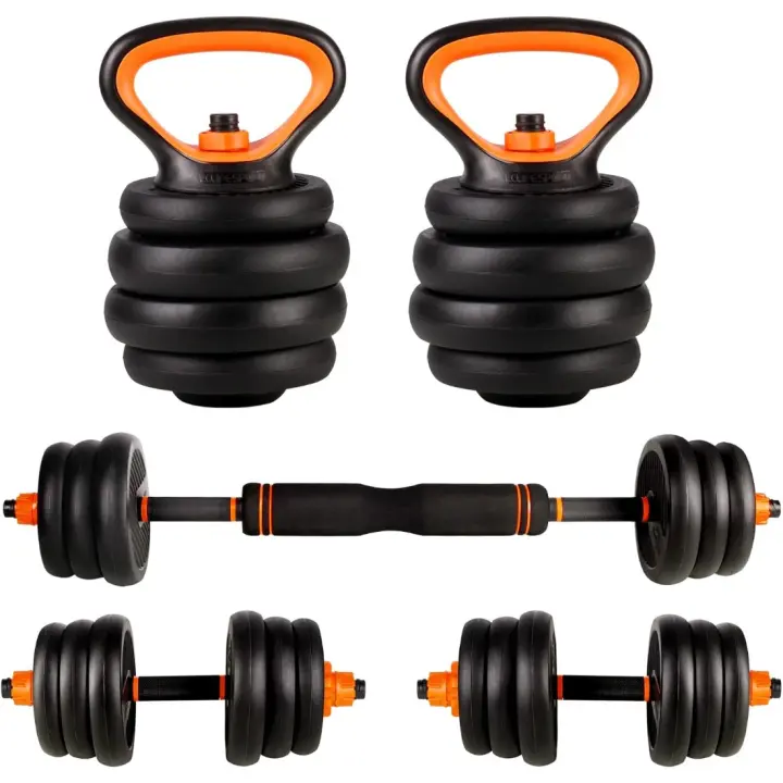 Mancuernas Ajustables Juego de Pesas 2en1 con Barra y Discos 20/30/40KG Ideal para Deportes y Salud - 1