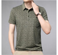 Verano de mediana edad y ancianos papá casual moda color sólido versátil popular camiseta ligera transpirable suave corto - details 1