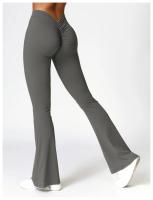 Pantalones de Yoga con Flecos en Forma de V para Mujeres Leggings de Cintura Alta y Pierna Ancha para Gimnasio y Deportes Pantalones de Baile - details 18