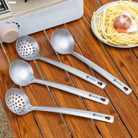 Kit de herramientas Esdera con cuchara ranurada de titanio de mango largo, filtro de servicio de alimentos, hotpot villa, ligero y duradero - details 1