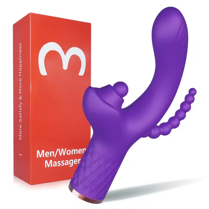 Pat lengua lamiendo chupando cuentas golpeando vibrador productos sexuales AV Stick adultos productos sexuales - 1