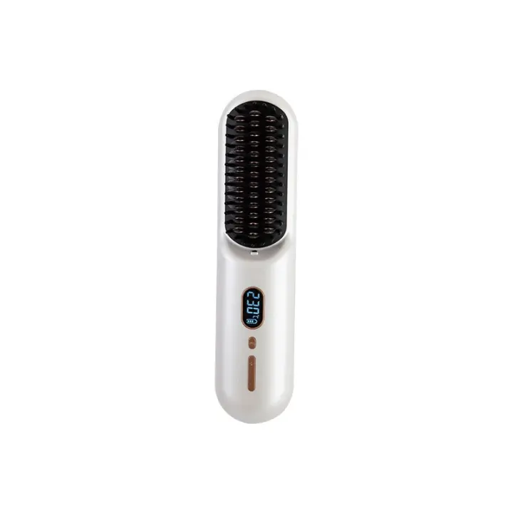 inalámbrico pelo alisado peine iones negativos no dañan el cabello portátil rizador de pelo alisado varilla recta clip de placa de curling recto de doble uso de alto cráneo superior esponjoso dios dispositivo! - 1