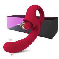 Leten-vibradores realistas para la salud Vaginal, consolador con 10 vibraciones con lengua para lamer el clítoris, estimulador del punto G, Juguetes sexuales eróticos para adultos - details 5