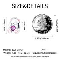 Munchkin-Colgante de Plata de Ley 925 para mujer, pulsera con cuentas de color rosa, serie Sweetheart, novedad de 2024 - details 1
