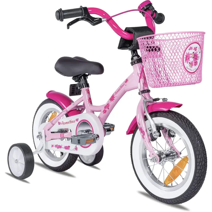 niña 3 años Bicicletas niña 12 Pulgadas Bici - Infantil con Pedales 3-4 años ruedines y Freno contrapedal Rosa - 1
