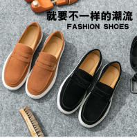 Zapatos de tablero anti-terciopelo de gran tamaño, zapatos de cuero con plataforma de moda. - details 1