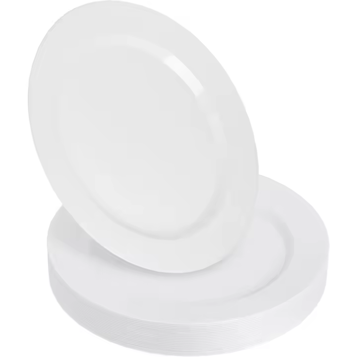 Platos de Dessert de Fiesta Elegante de 7.5" de Plástico Duro Reutilizable Multiuso para Lunch y Dinner Marca ifsecond - 1