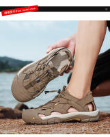 Sandalias de Cuero de Vaca Casuales Tamaño Grande Zapatos de Playa para Hombres en Verano - details 9