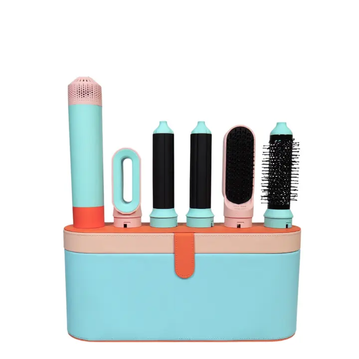 Nuevo Estilo Multiuso 6-en-1 Cepillo de Aire Caliente Alisador y Rizador de Peluo - 1