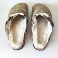 Zapatos de cuero para hombre y mujer, antideslizantes, con bolsa, estilo fresco, zapatillas de playa, lana caliente. - details 16